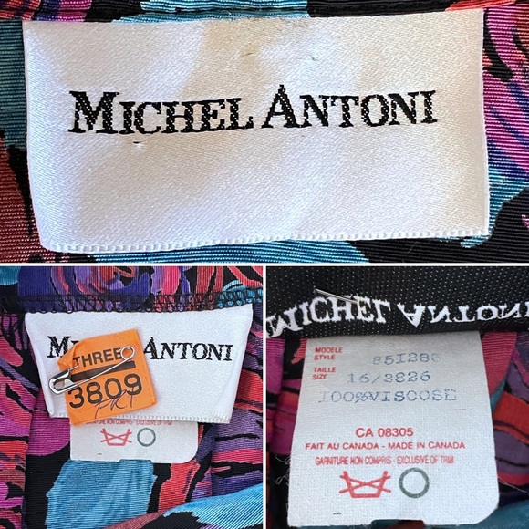 Vintage Michel Antoni Fall Floral Tulip Midi Skirt and Oversized Blazer set - Picture 16 of 16